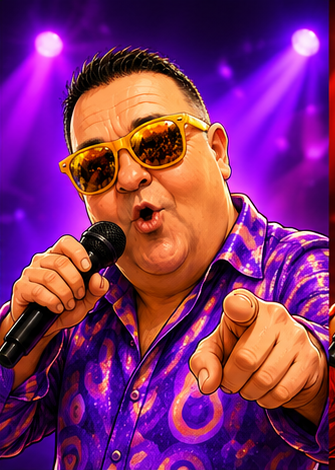 Feestzanger Silvio Hollandio optreden paars